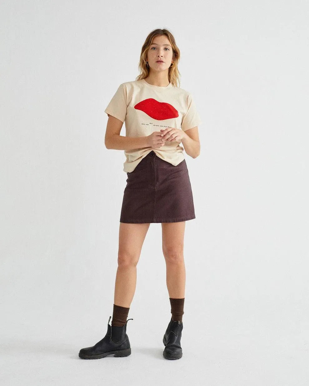 Camiseta Beso Shell - ECRU