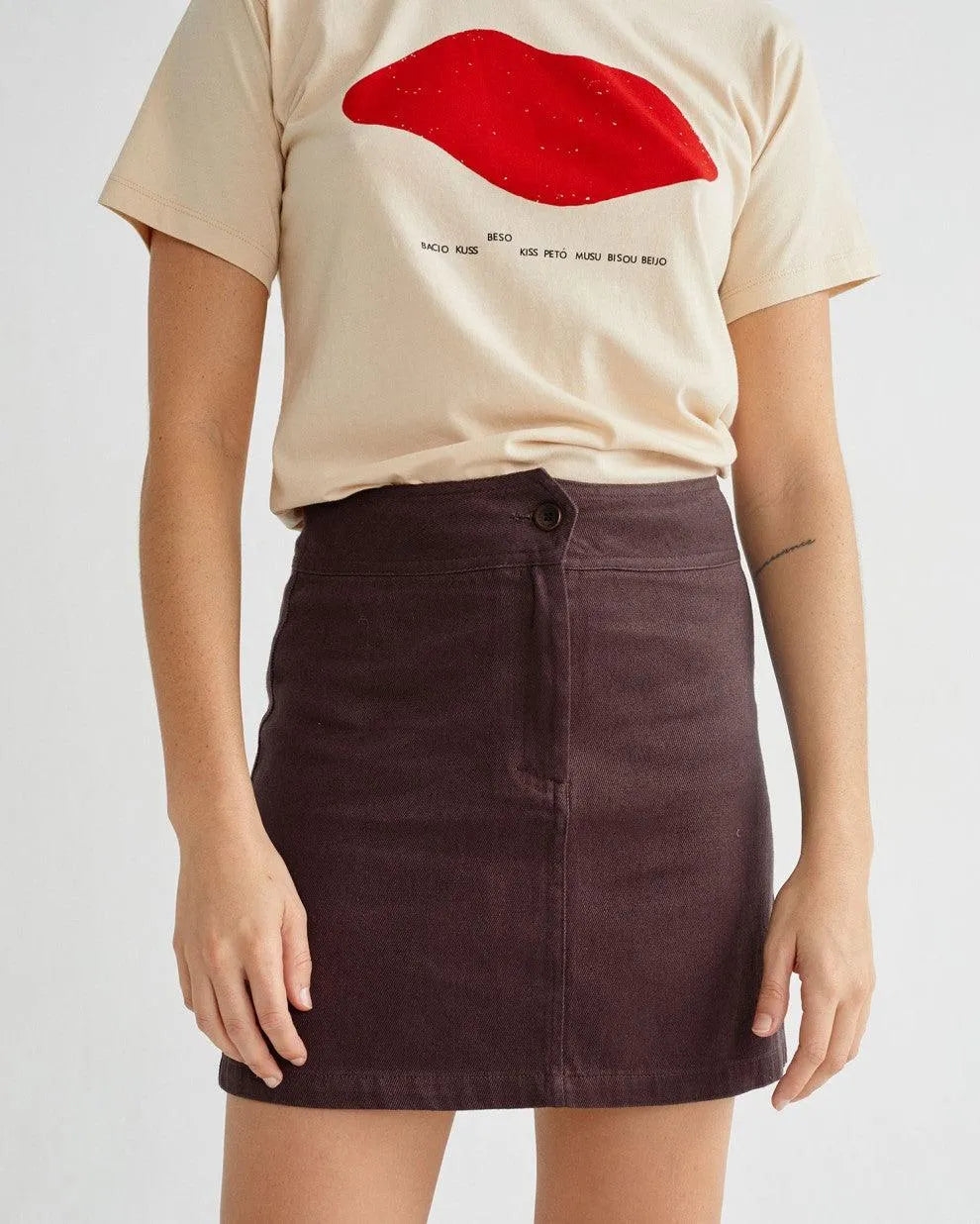 Camiseta Beso Shell - ECRU