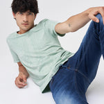 Camiseta blanca con print allover - ECRU