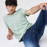 Camiseta blanca con print allover - ECRU