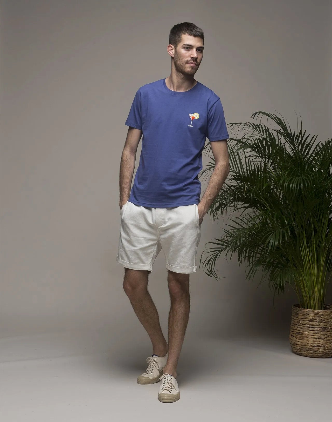 Camiseta Blue Spritz - ECRU