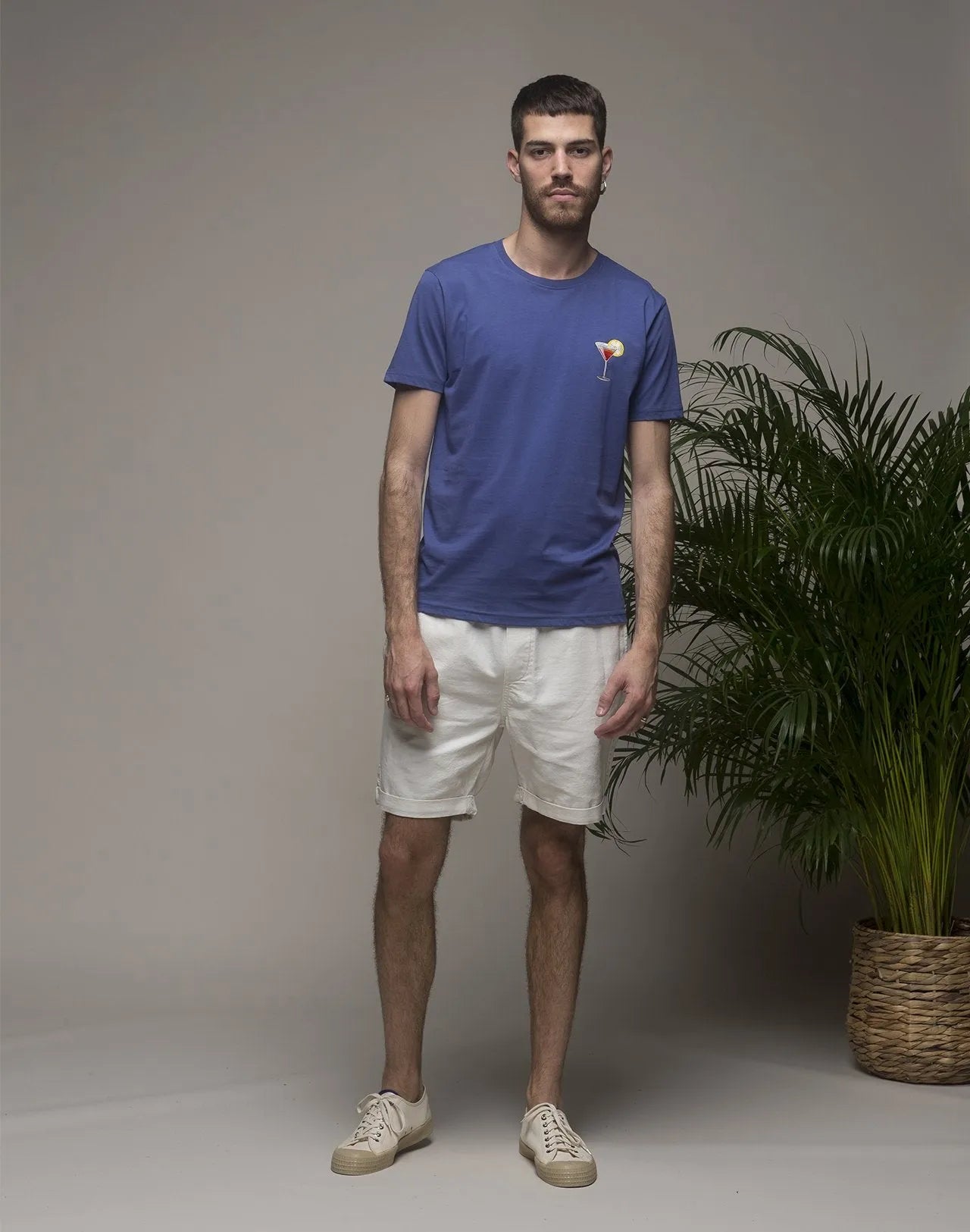 Camiseta Blue Spritz - ECRU