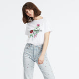 Camiseta Bordada Levi's Graphic Varsity - ECRU