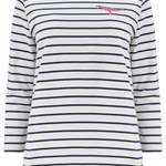 Camiseta Brighton Breton Blanco roto Azul marino Dinosaurio salvaje - ECRU