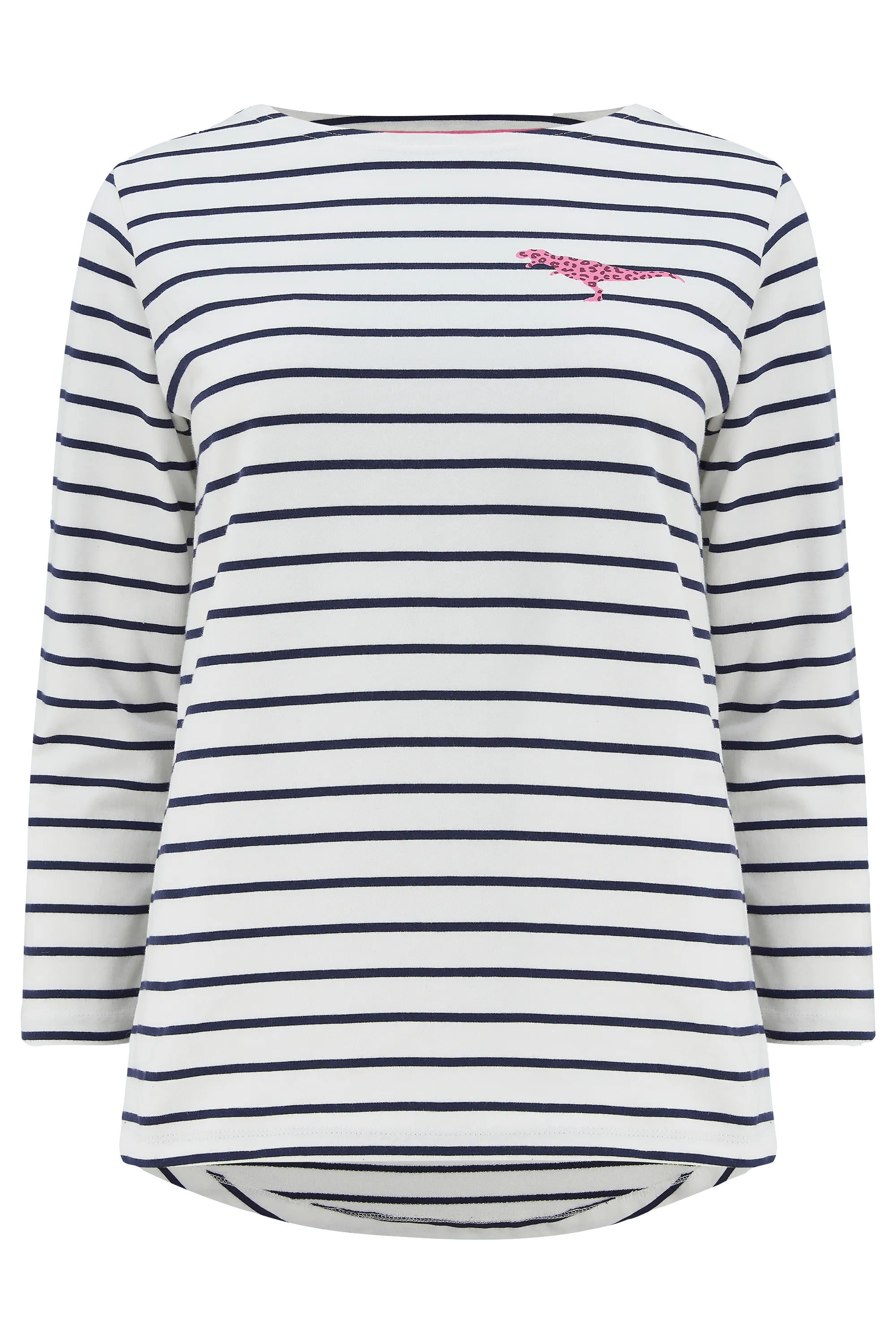 Camiseta Brighton Breton Blanco roto Azul marino Dinosaurio salvaje - ECRU