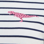 Camiseta Brighton Breton Blanco roto Azul marino Dinosaurio salvaje - ECRU