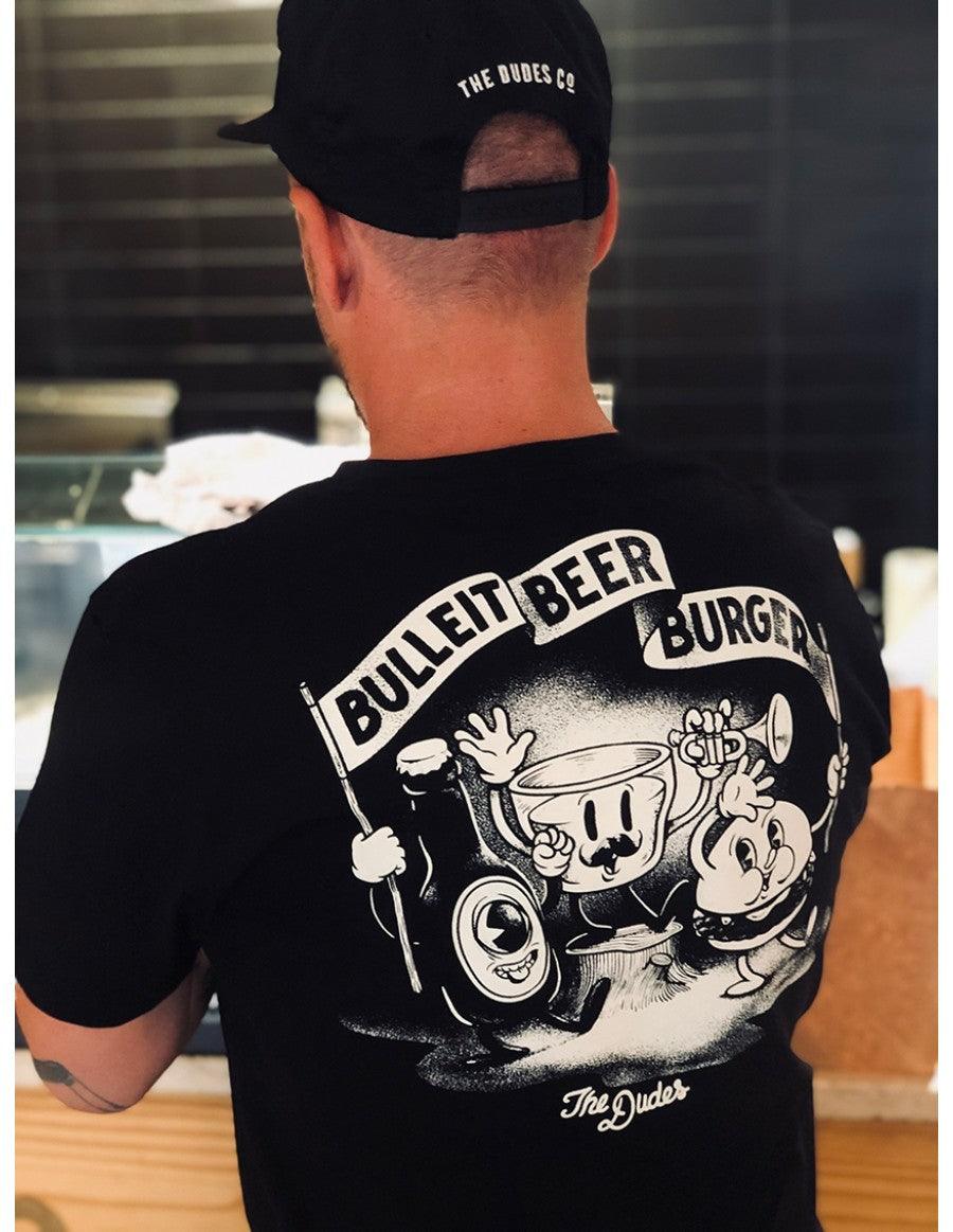 Camiseta Bulleit, Beer & Burger - ECRU