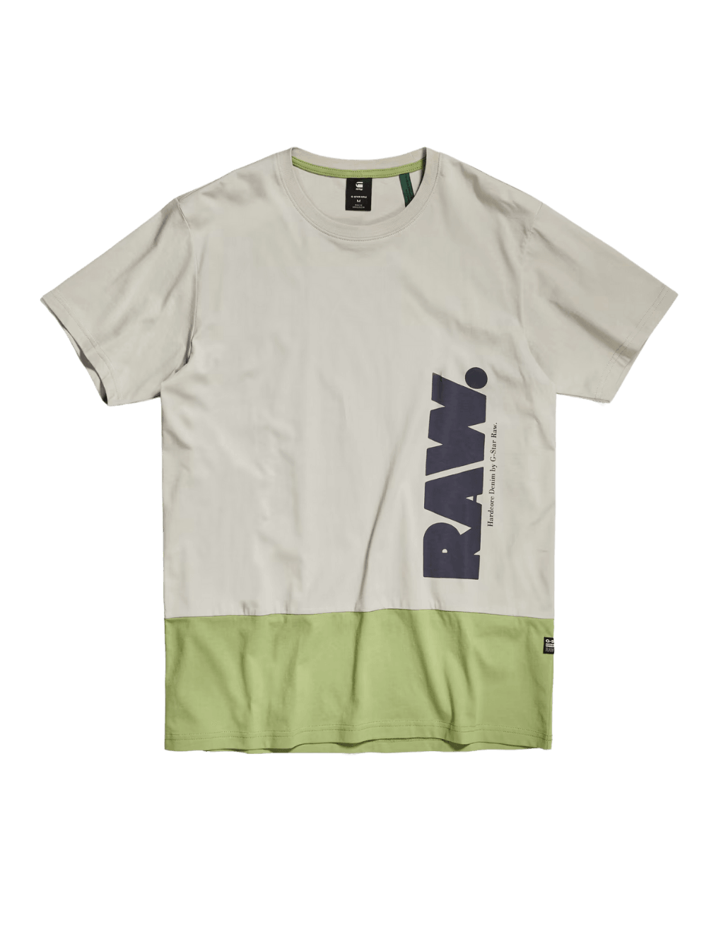 Camiseta Color Block Raw Mineral Gray - ECRU