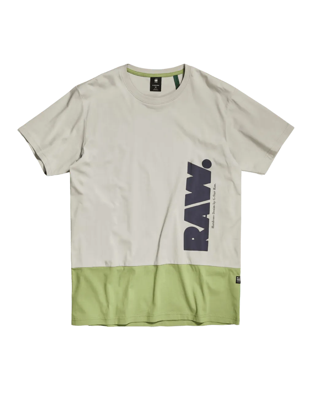 Camiseta Color Block Raw Mineral Gray - ECRU