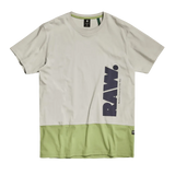 Camiseta Color Block Raw Mineral Gray - ECRU