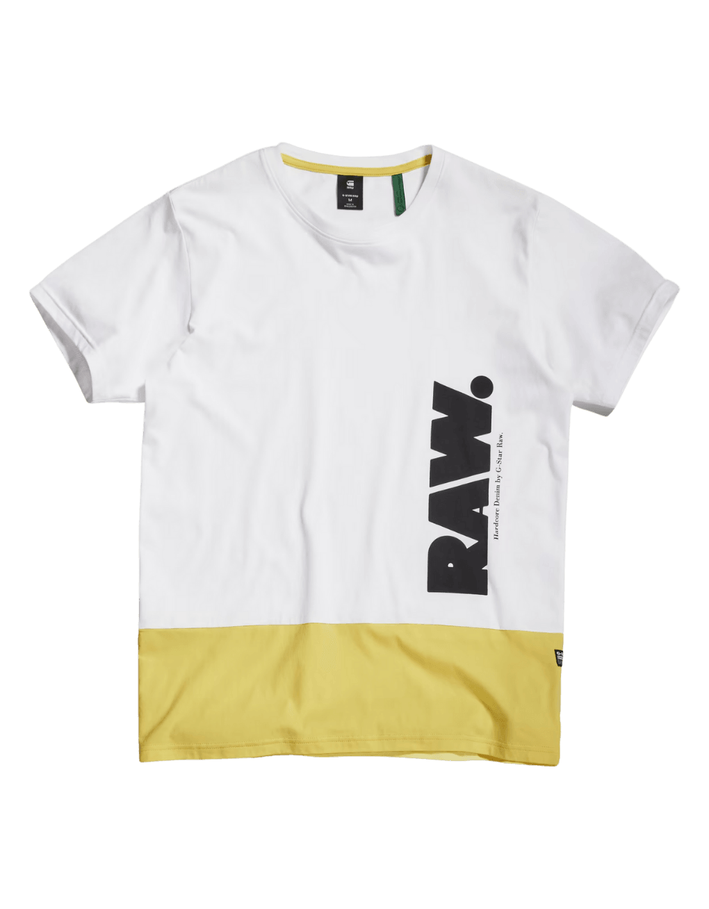 Camiseta Color Block Raw White - ECRU