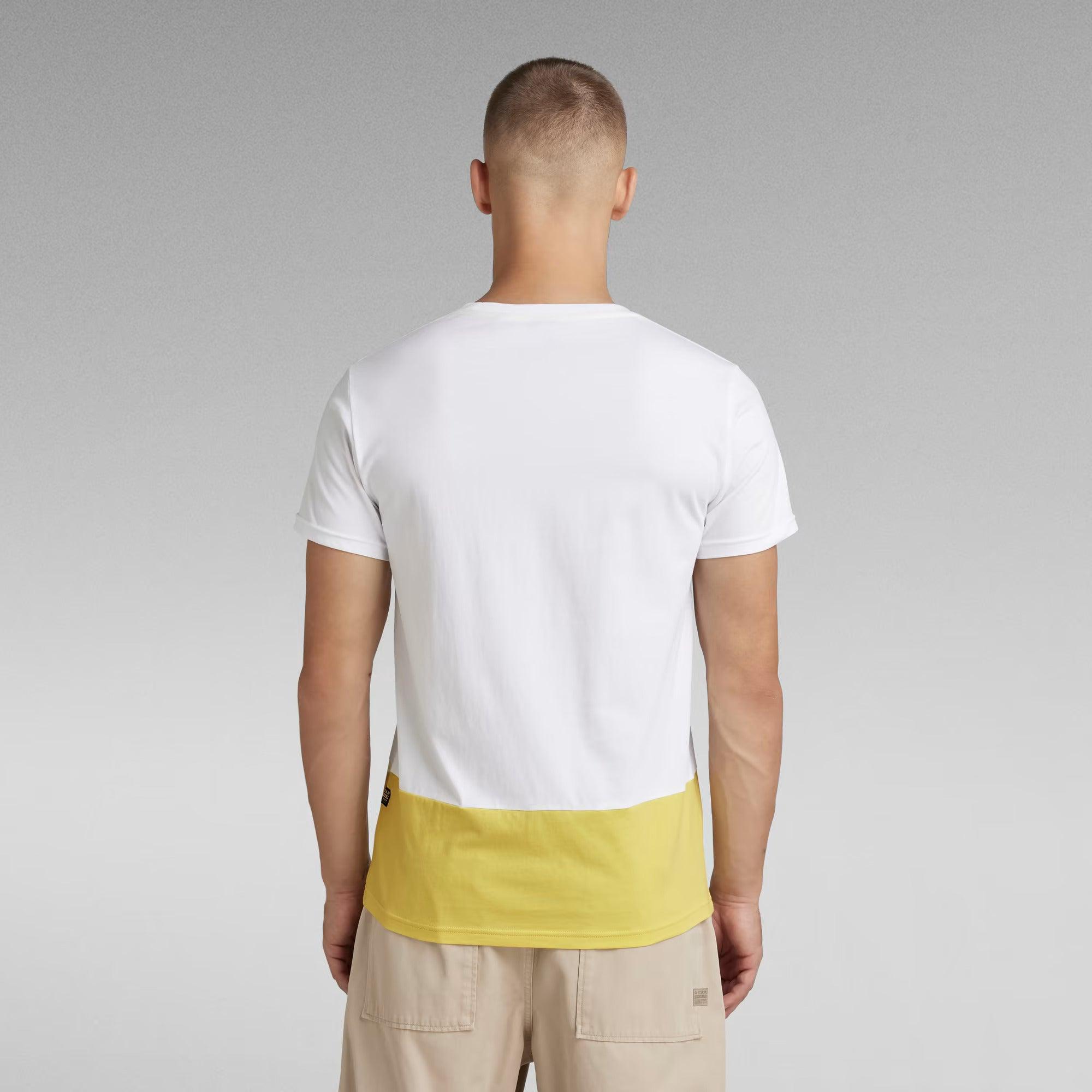Camiseta Color Block Raw White - ECRU