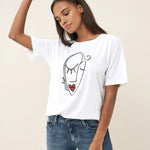 Camiseta con bordado - ECRU