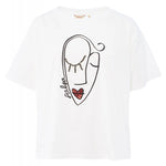 Camiseta con bordado - ECRU