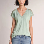 Camiseta con encaje - ECRU