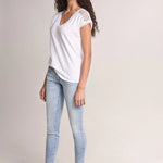 Camiseta con encaje - ECRU