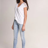 Camiseta con encaje - ECRU