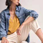 Camiseta con encaje - ECRU