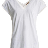 Camiseta con encaje - ECRU