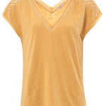 Camiseta con encaje - ECRU