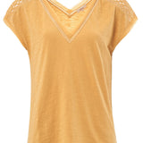 Camiseta con encaje - ECRU