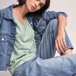 Camiseta con encaje - ECRU