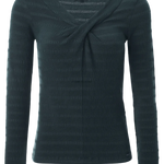 Camiseta con escote en nudo - ECRU