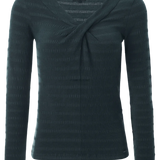 Camiseta con escote en nudo - ECRU