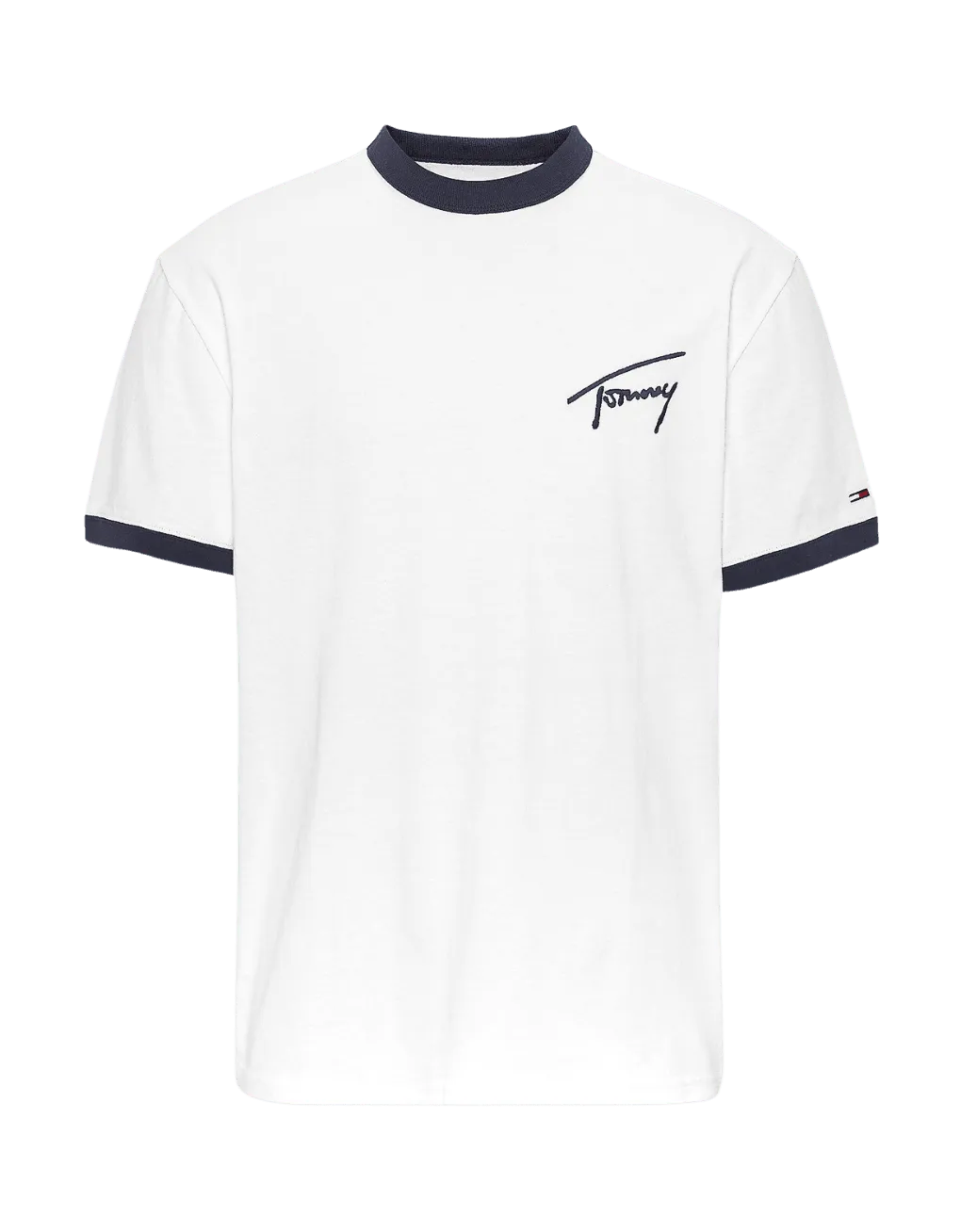 Camiseta con Logo Distintivo Bordado - ECRU