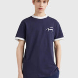 Camiseta con Logo Distintivo Bordado - ECRU