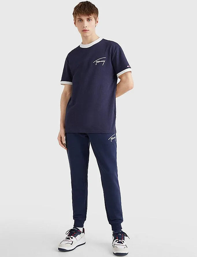 Camiseta con Logo Distintivo Bordado - ECRU