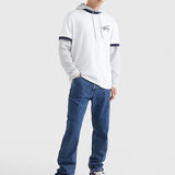 Camiseta con Logo Distintivo Bordado - ECRU