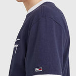 Camiseta con Logo Distintivo Bordado - ECRU