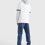 Camiseta con Logo Distintivo Bordado - ECRU