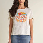 Camiseta con logo "SALSA JEANS 1994" - ECRU