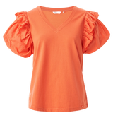 Camiseta con manga abullonada - ECRU