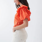 Camiseta con manga abullonada - ECRU