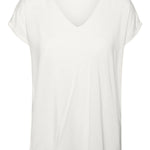 Camiseta Cuello Pico AWARE Snow White - ECRU