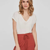 Camiseta Cuello Pico AWARE Snow White - ECRU