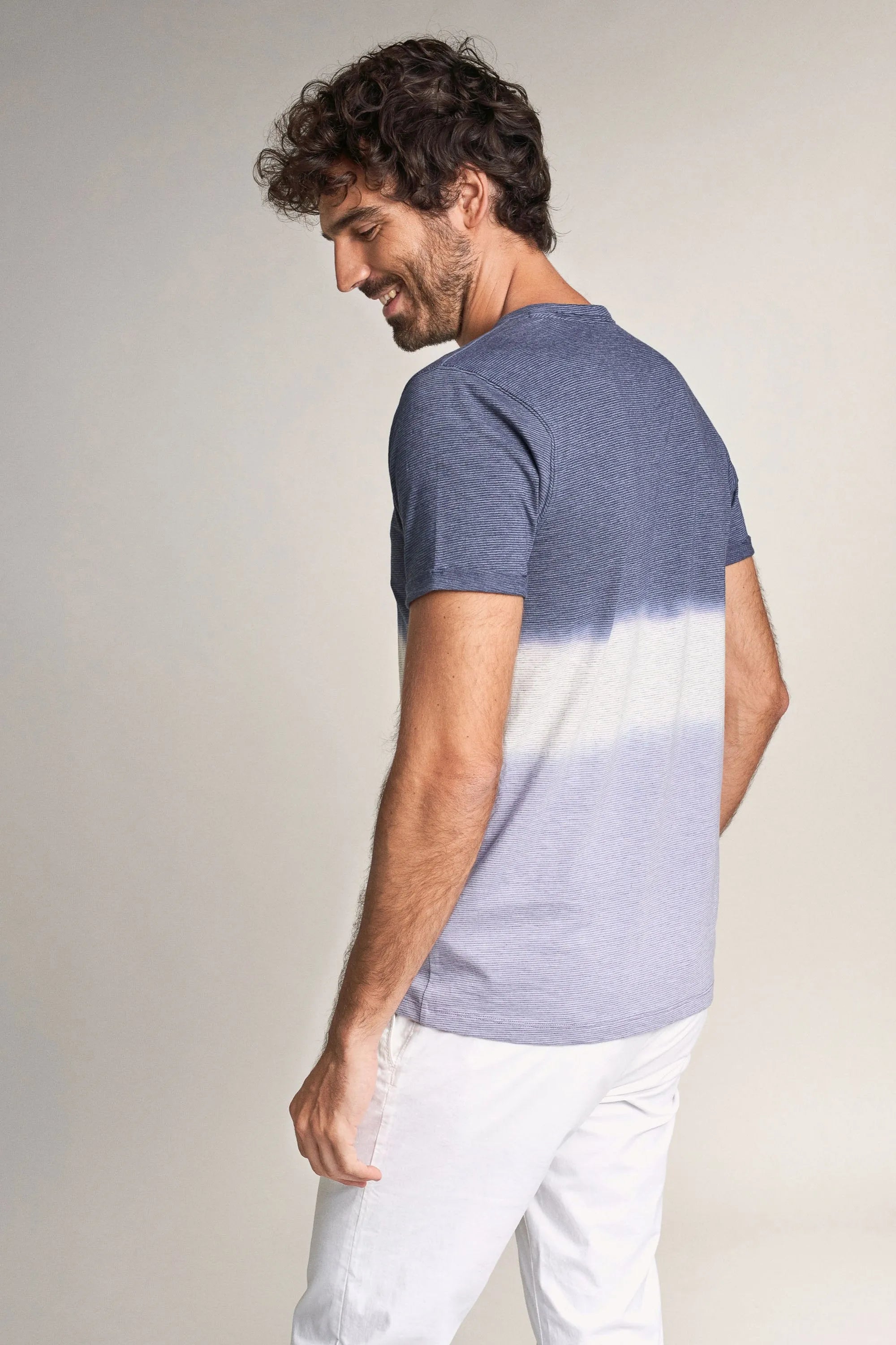 Camiseta De Algodón Degradé - ECRU