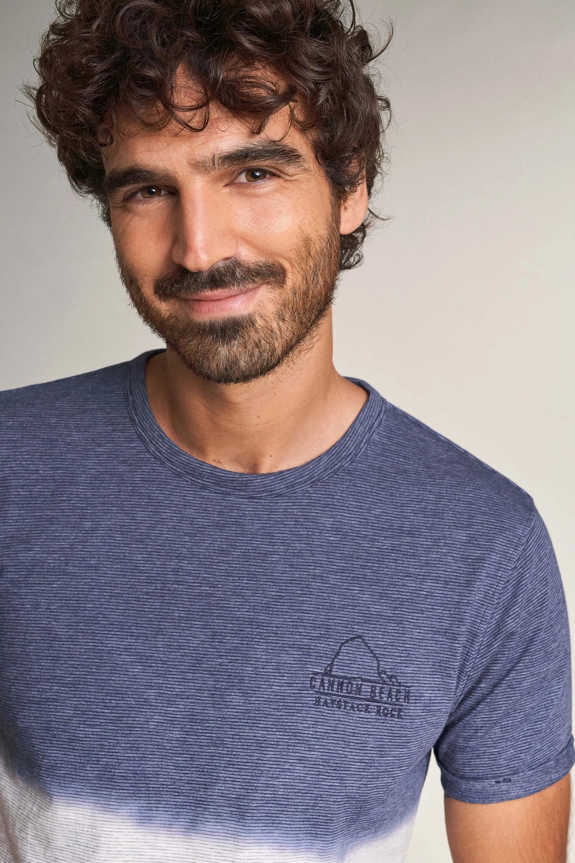 Camiseta De Algodón Degradé - ECRU