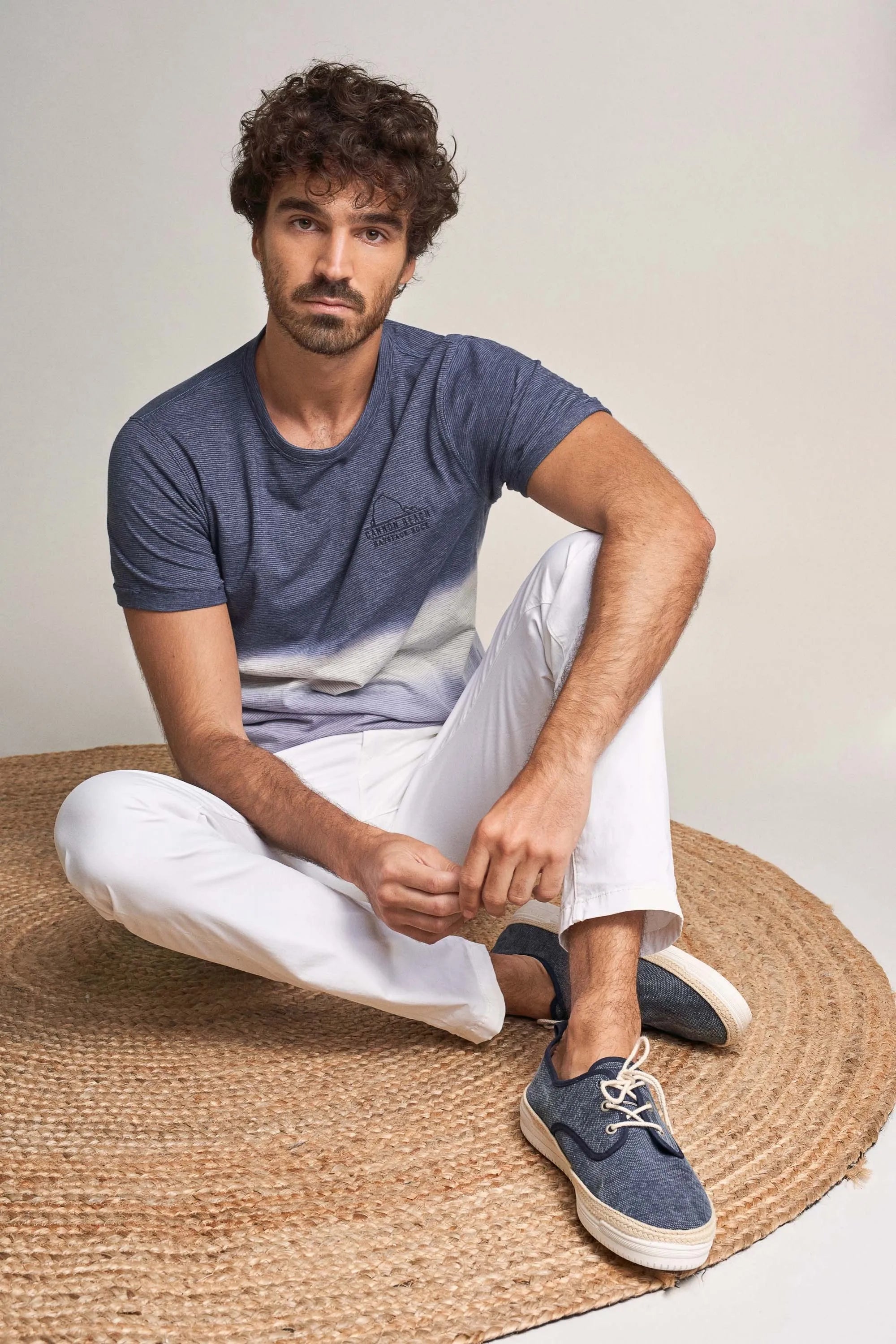 Camiseta De Algodón Degradé - ECRU