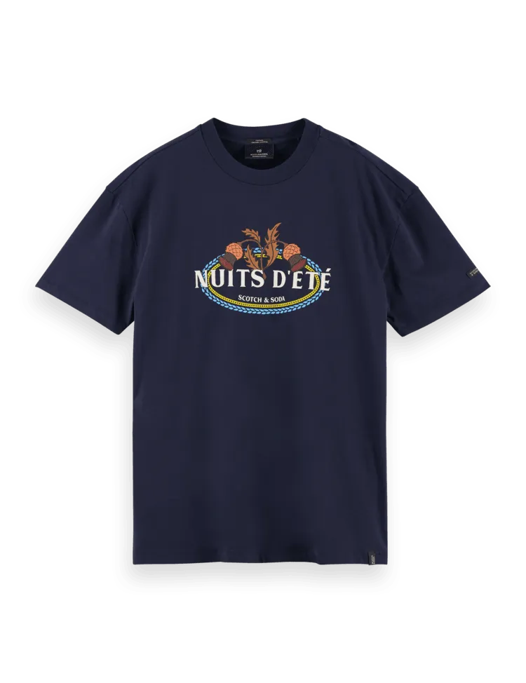 Camiseta de algodón orgánico con motivo gráfico - ECRU