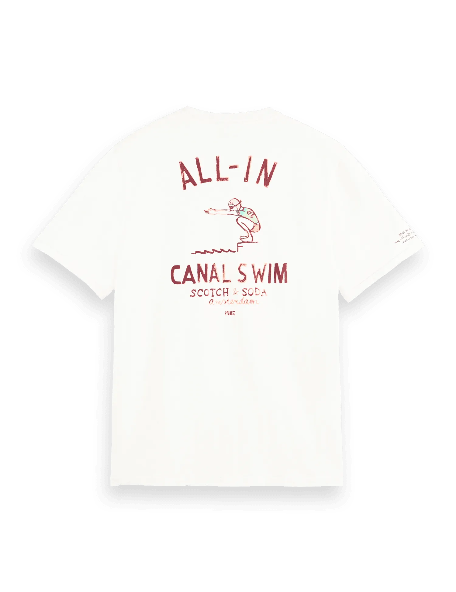 Camiseta de algodón orgánico con motivo gráfico - ECRU