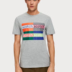 Camiseta de cuello redondo con motivos gráficos - ECRU