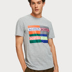 Camiseta de cuello redondo con motivos gráficos - ECRU