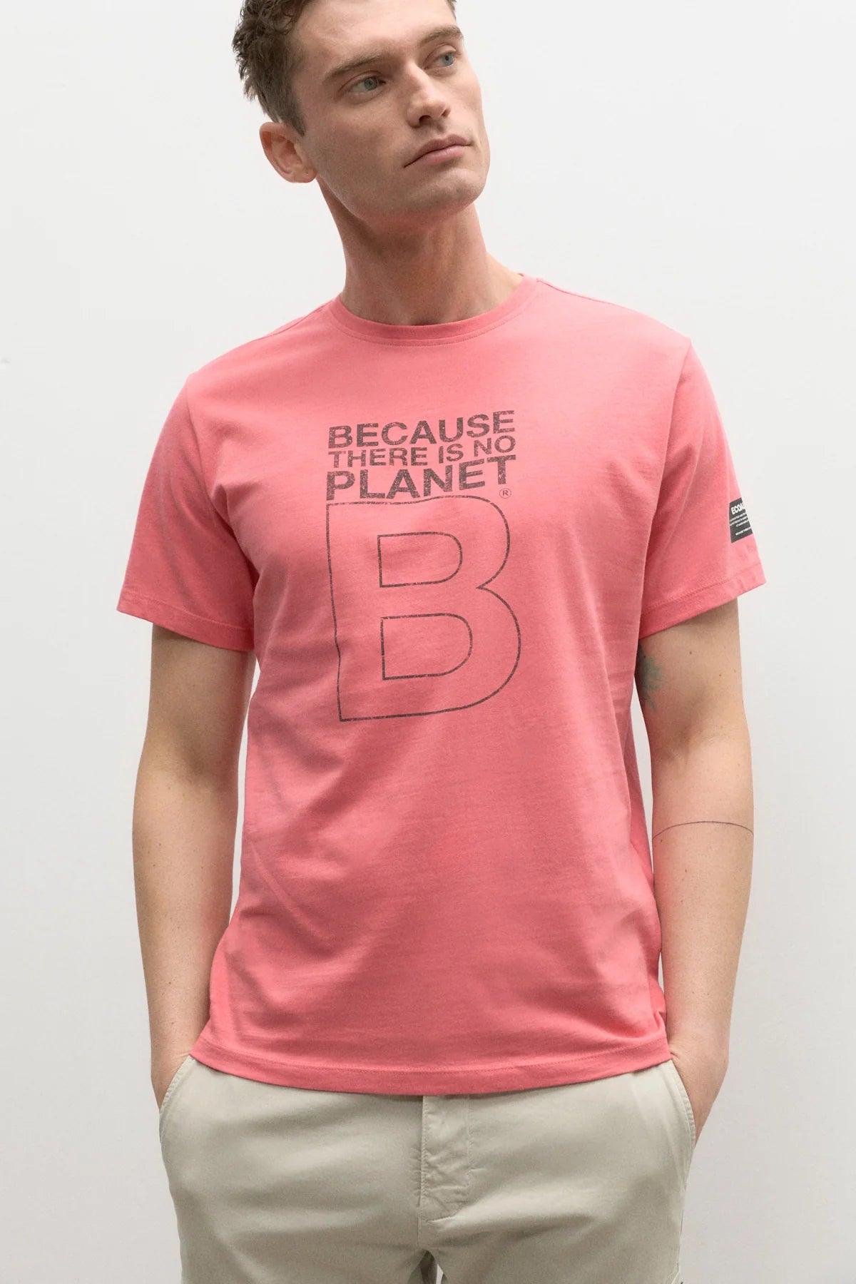 Camiseta de Hombre Ecoalf Great B Coral - ECRU