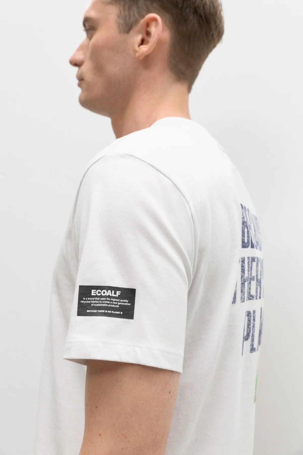 Camiseta de Hombre Ecoalf Mina Back Blanca - ECRU