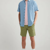 Camiseta de Hombre Farah Manga Corta Eddie Coral Blush - ECRU