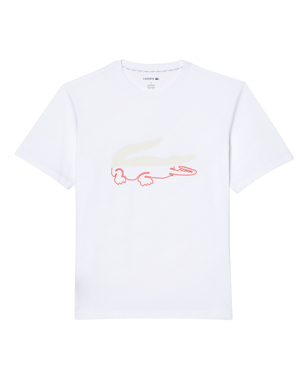 Camiseta de hombre Lacoste relaxed fit en punto de algodón - ECRU